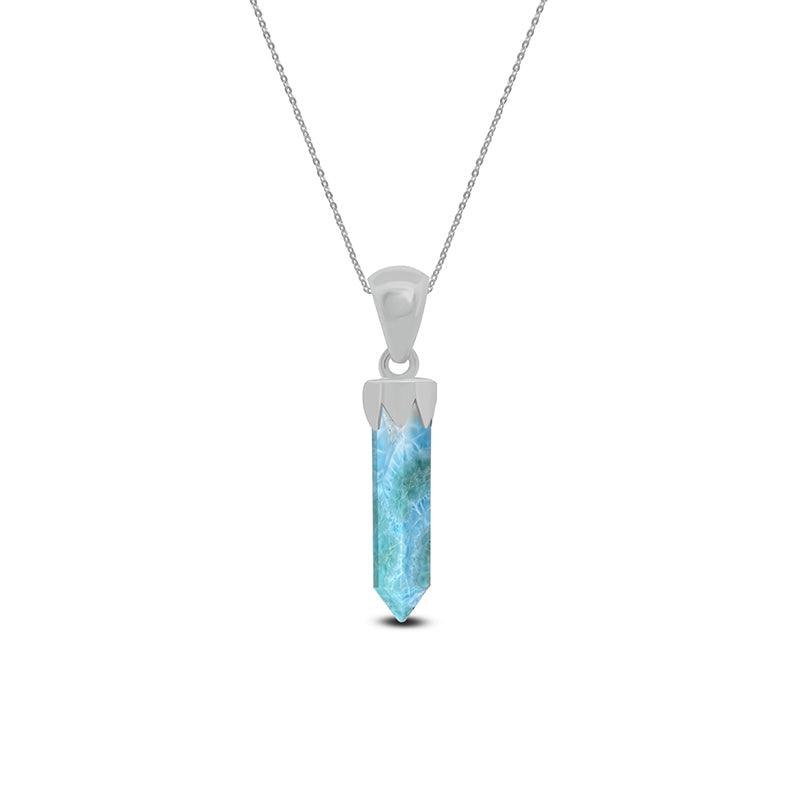 Sterling Silver Crystal Point Necklace